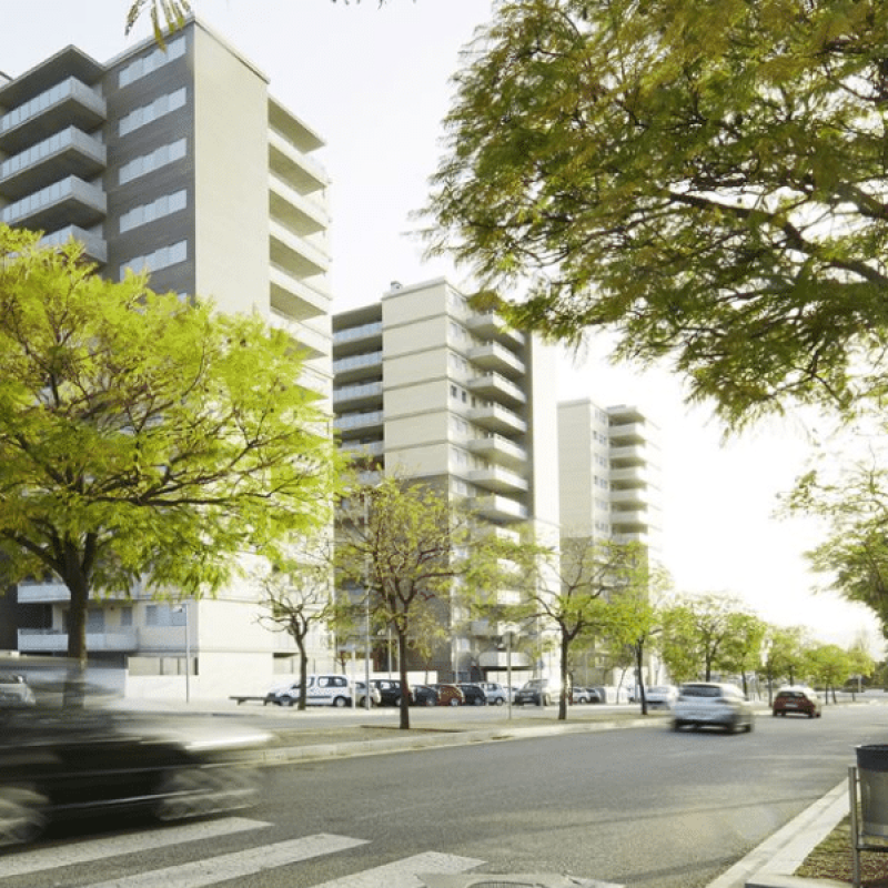 Edificio entorno sostenible